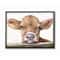 Stupell Industries Cute Baby Cow Painting with Black Frame Wall Accent